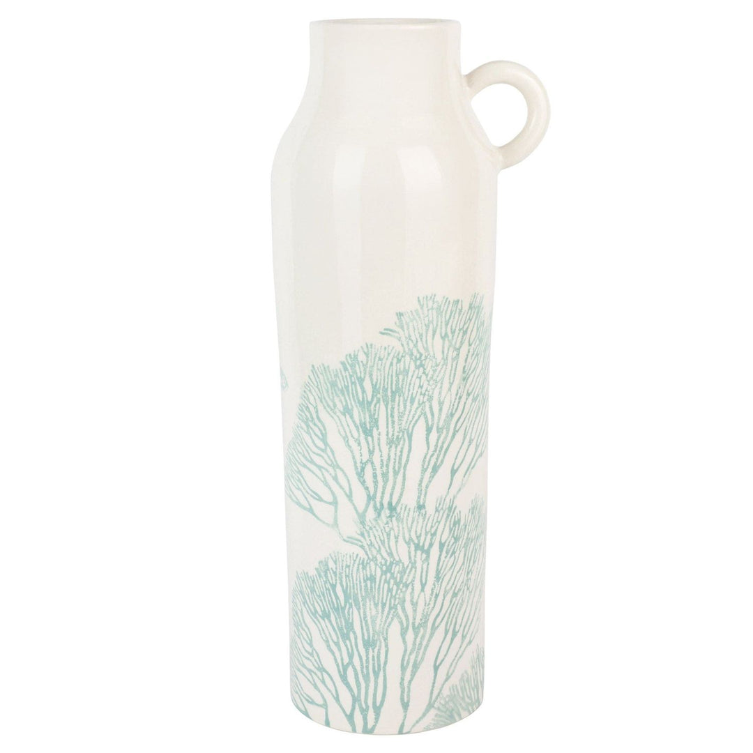 Reef Tall Handled Vase - White / Large