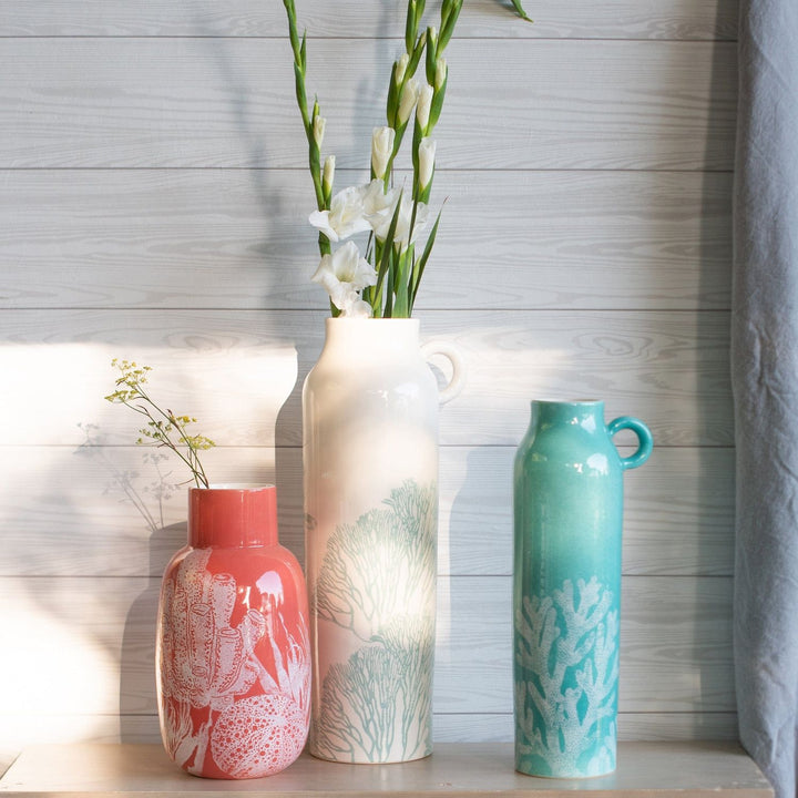 Reef Tall Handled Vase