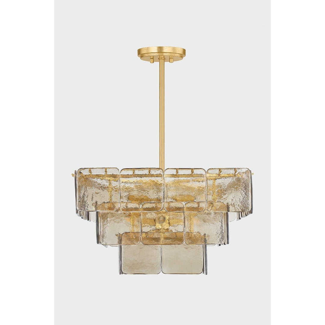 Regal Chandelier - Vintage Gold Leaf 9 Lights