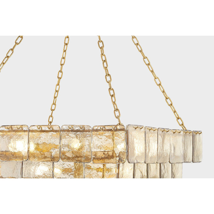 Regal Chandelier - Vintage Gold Leaf 17 Lights