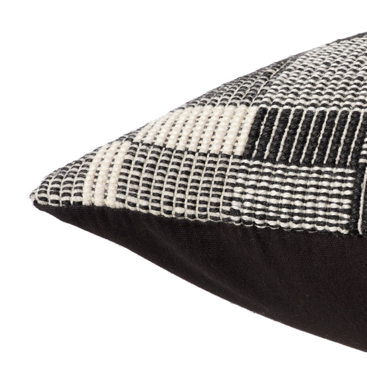 Jaipur Living Wren Striped Black/ Cream Down Pillow (24" Square)