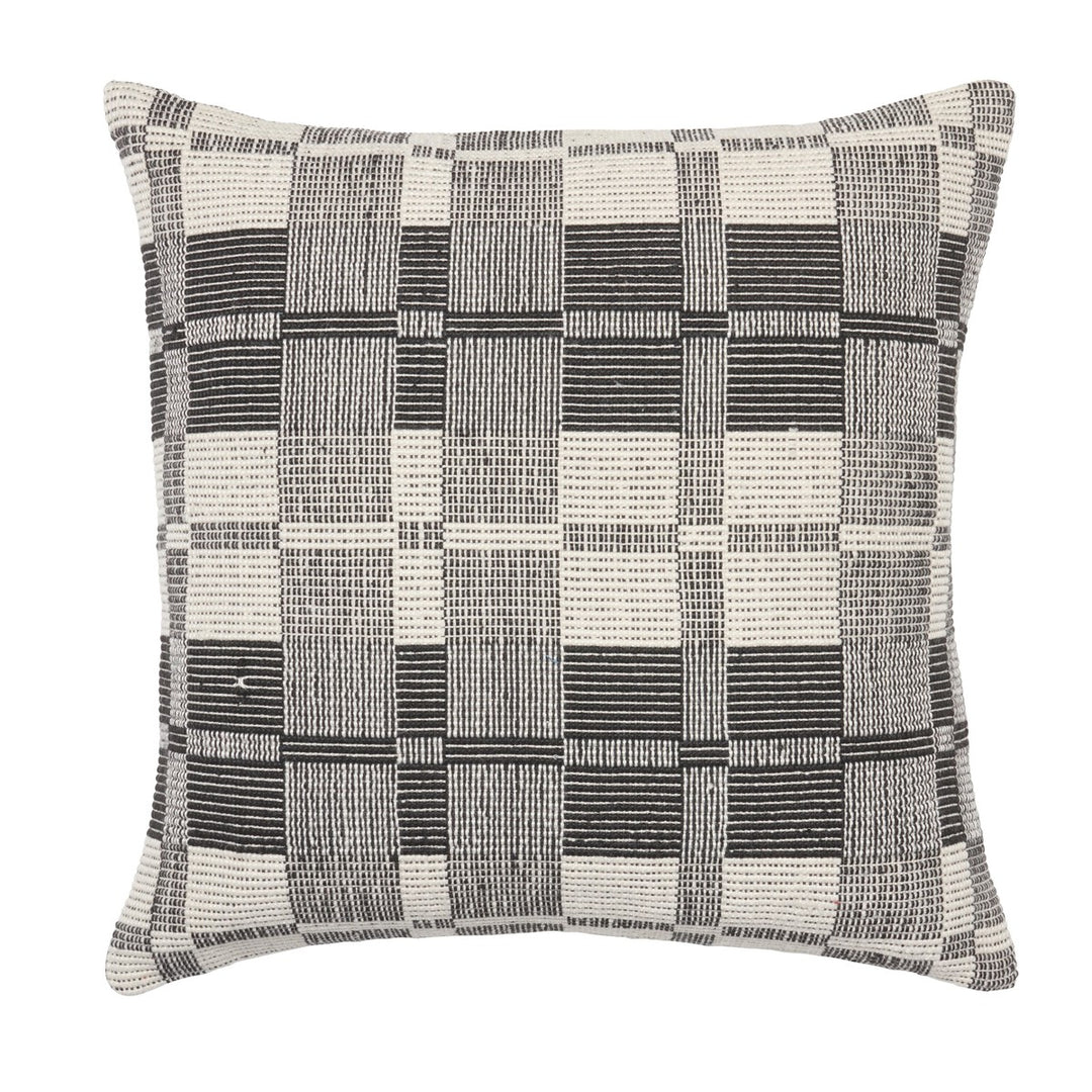 Jaipur Living Wren Striped Black/ Cream Down Pillow (24" Square)