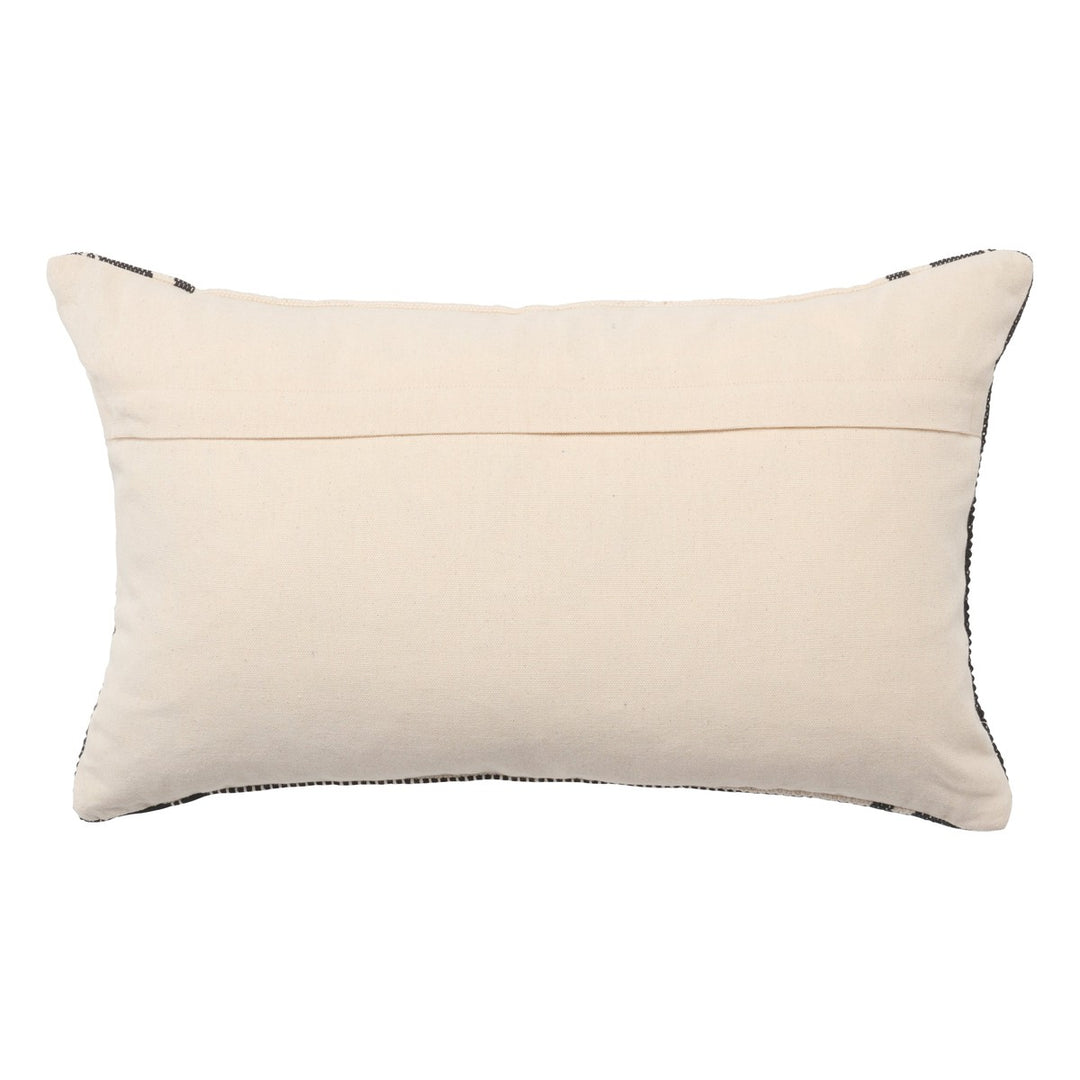 Jaipur Living Zita Striped Cream/ Black Down Pillow (13"X21" Lumbar)