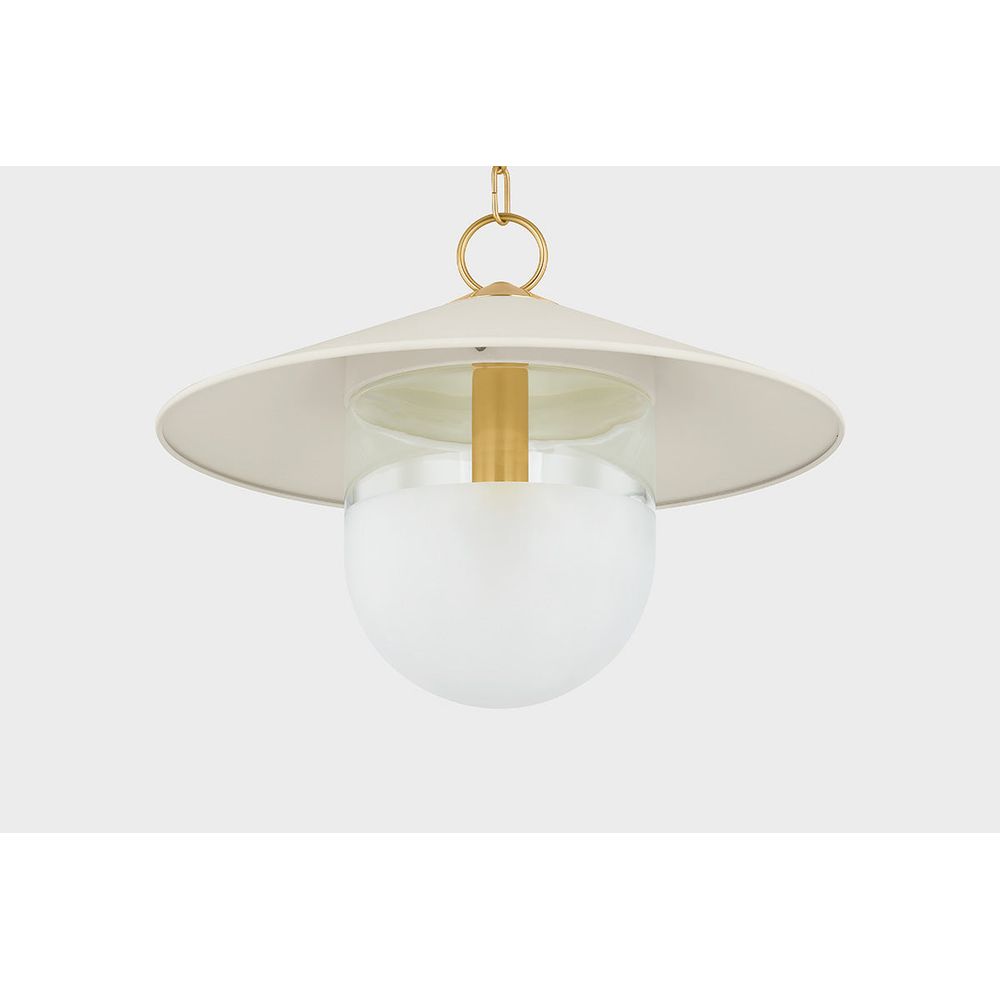 Ressi Pendant-Aged Brass/Soft Cream