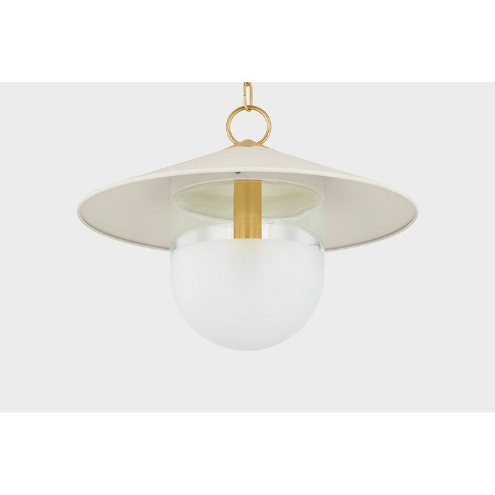 Ressi Pendant-Aged Brass/Soft Cream