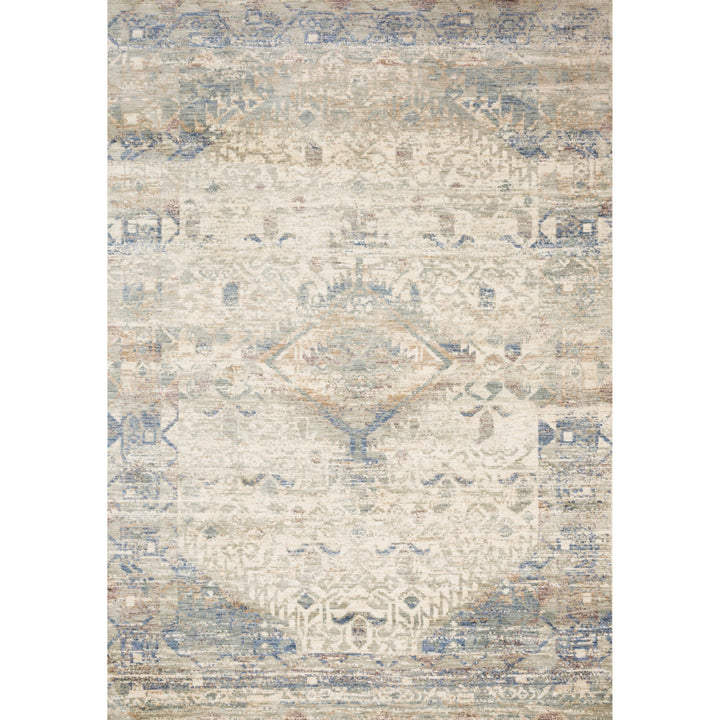 Loloi Revere Ivory / Blue 2'-6" x 16'-0" Runner Rug