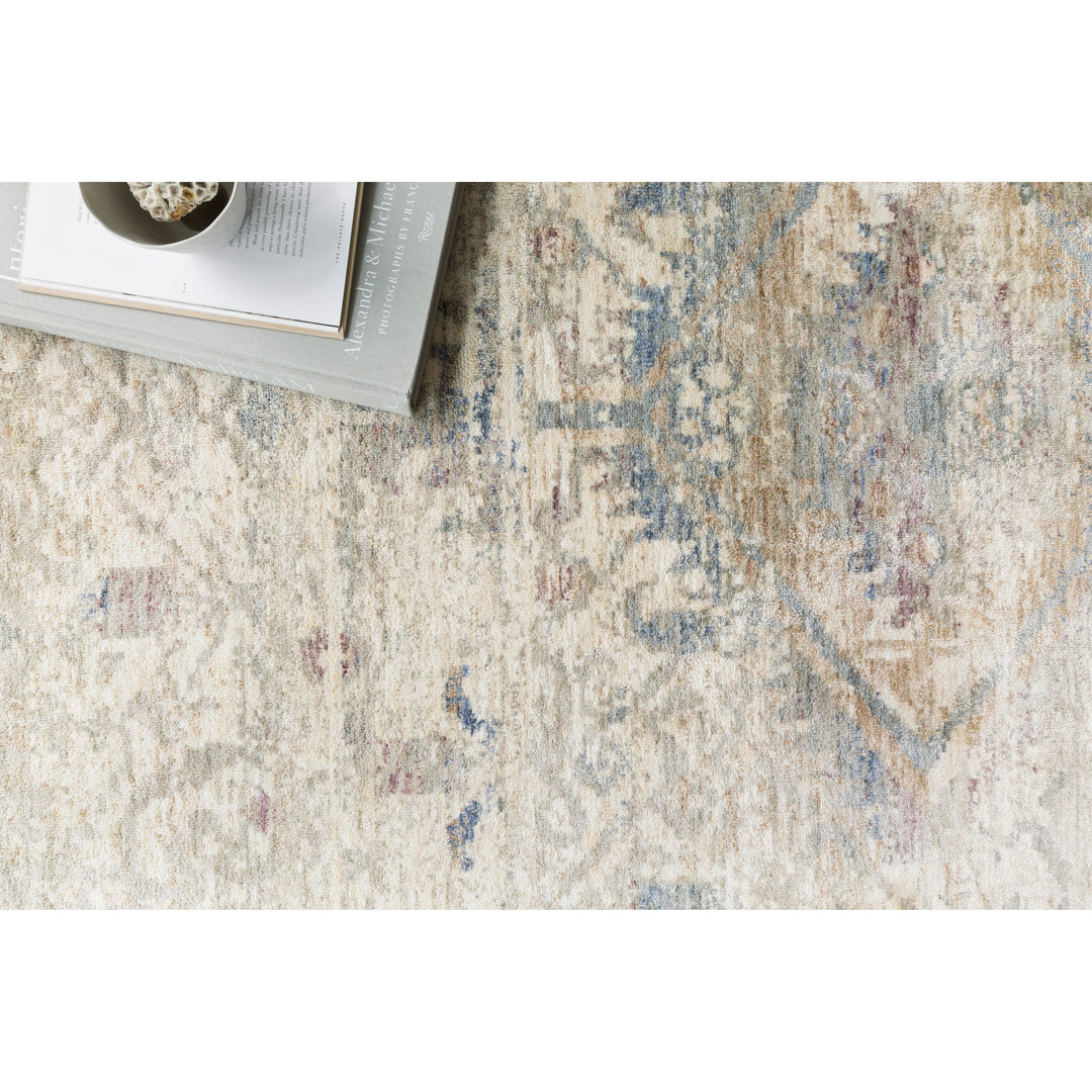 Loloi Revere Ivory / Blue 2'-6" x 10'-0" Runner Rug