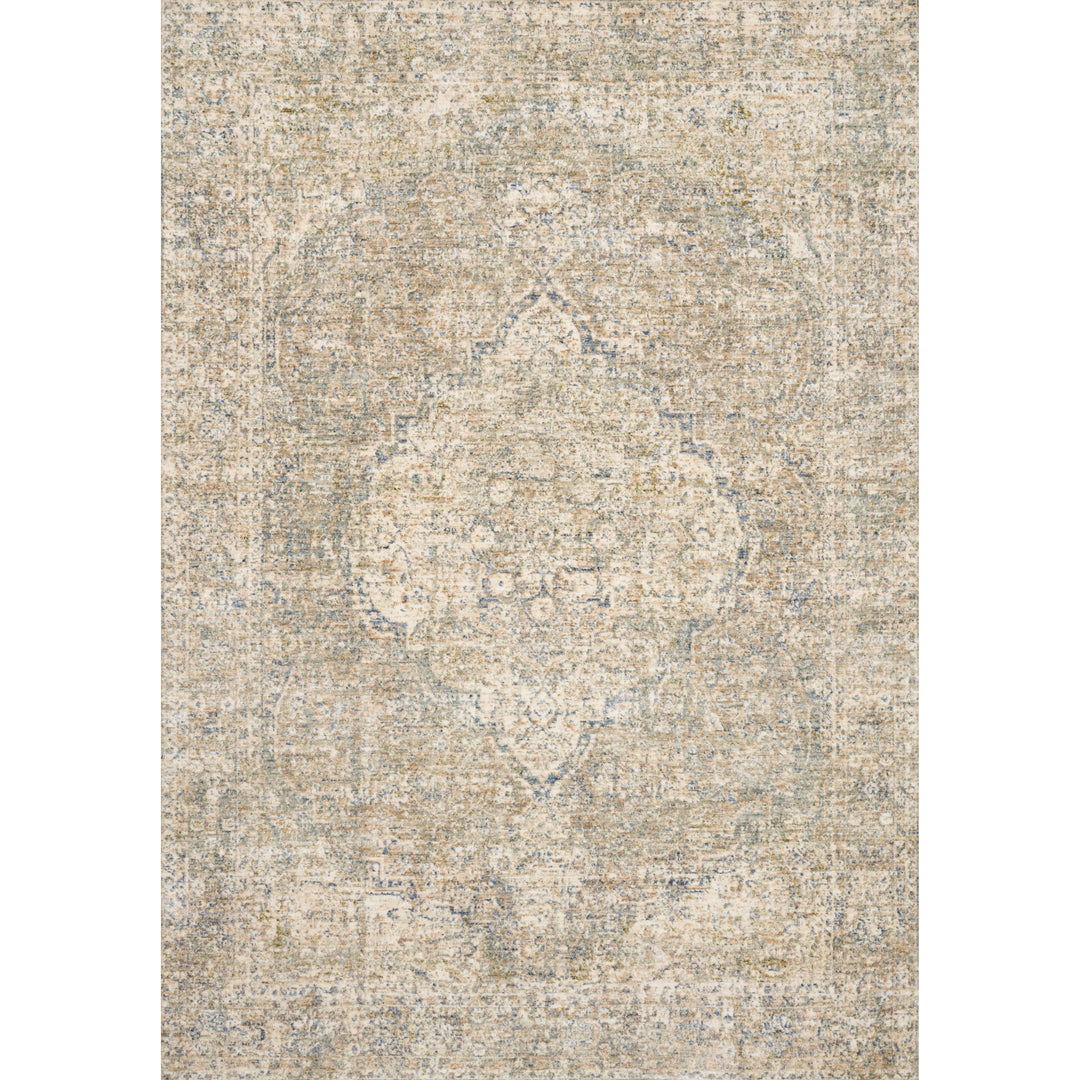 Loloi Revere Granite / Blue 7'-10" x 7'-10" Round Area Rug