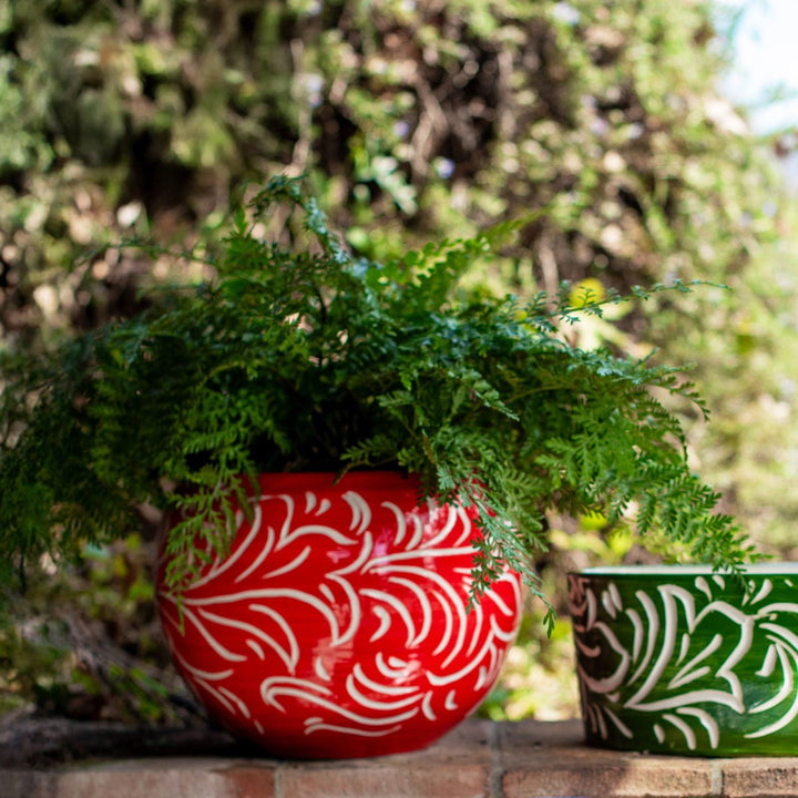 Rustic Garden Scroll Cachepot