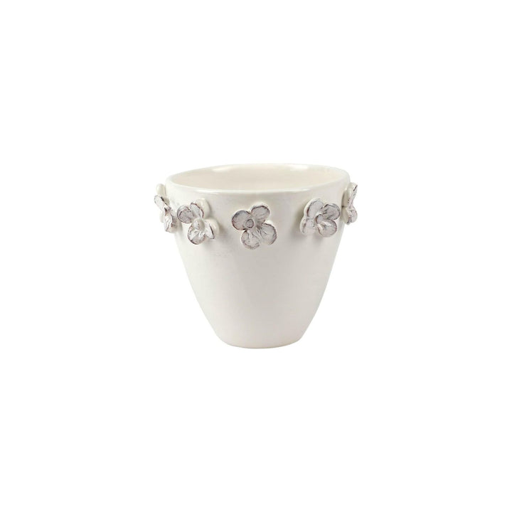 Rustic Garden Cachepot - White / Small