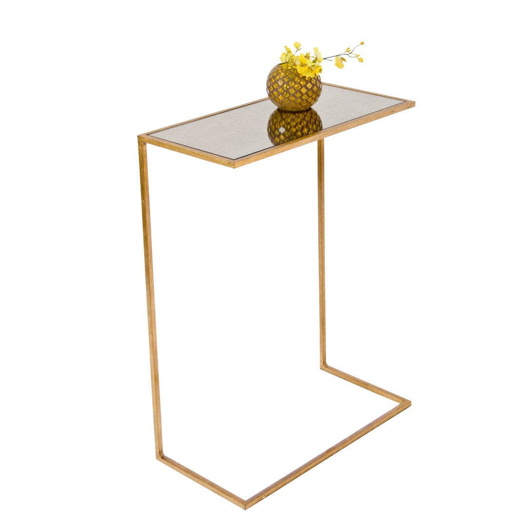 Rico - Lg Gold Leaf/Mirror Cigar Table