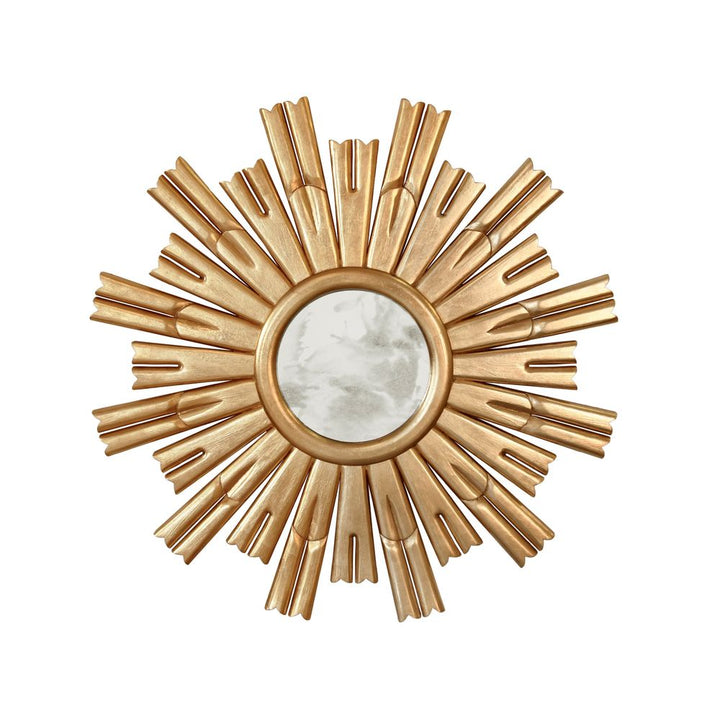 Wall Mirrors Rinaldo - Masculine Starburst Gold Leafed Antiqued Mirror