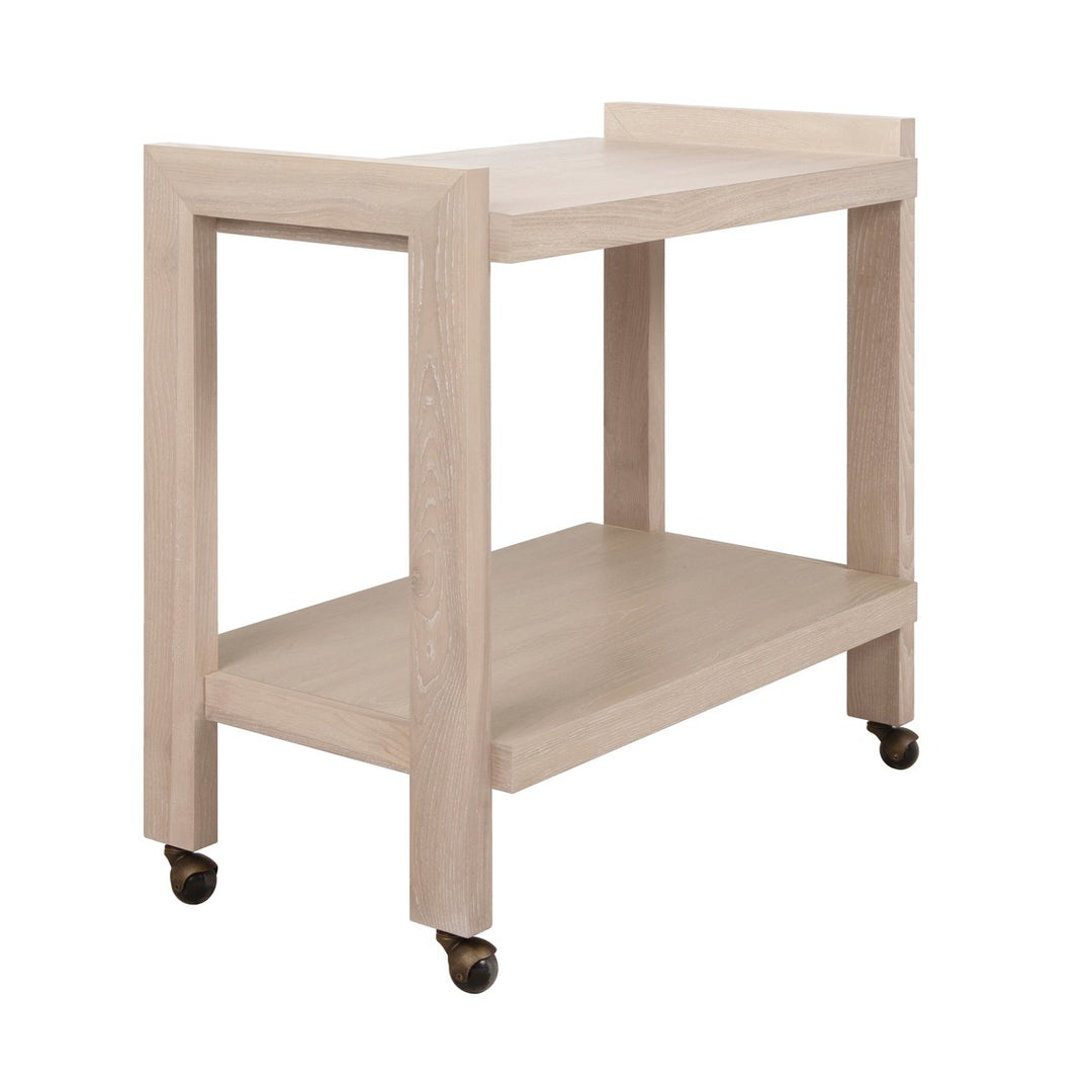 Rockwell - Minimalist Bar Cart In Light Cerused Oak