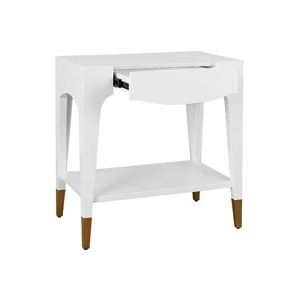 Ronny Tapered Leg One Drawer Side Table