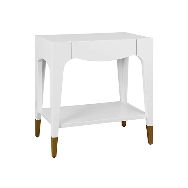 Ronny Tapered Leg One Drawer Side Table