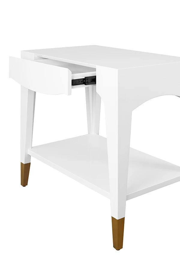 Ronny Tapered Leg One Drawer Side Table