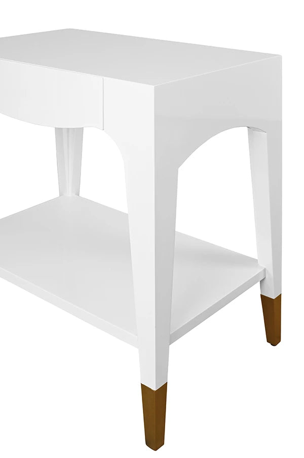 Ronny Tapered Leg One Drawer Side Table