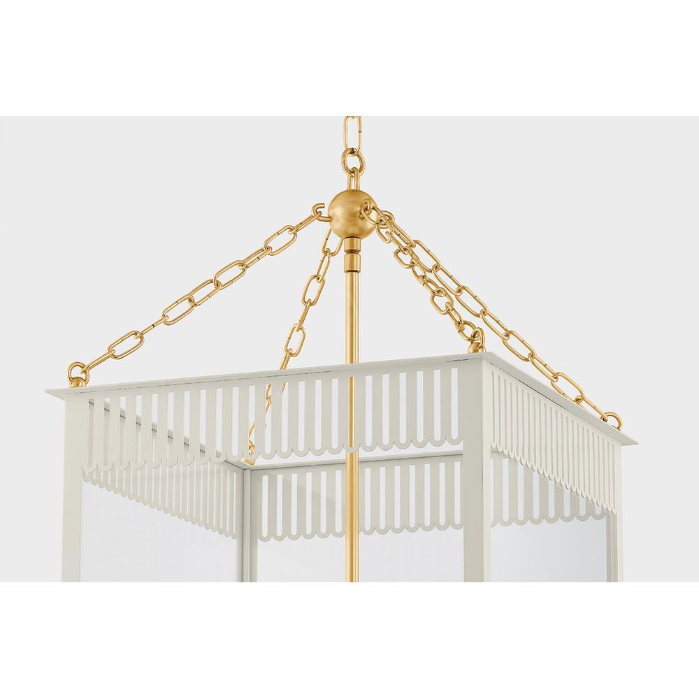 Pendants Rosalie Lantern-Aged Brass/Soft Cream