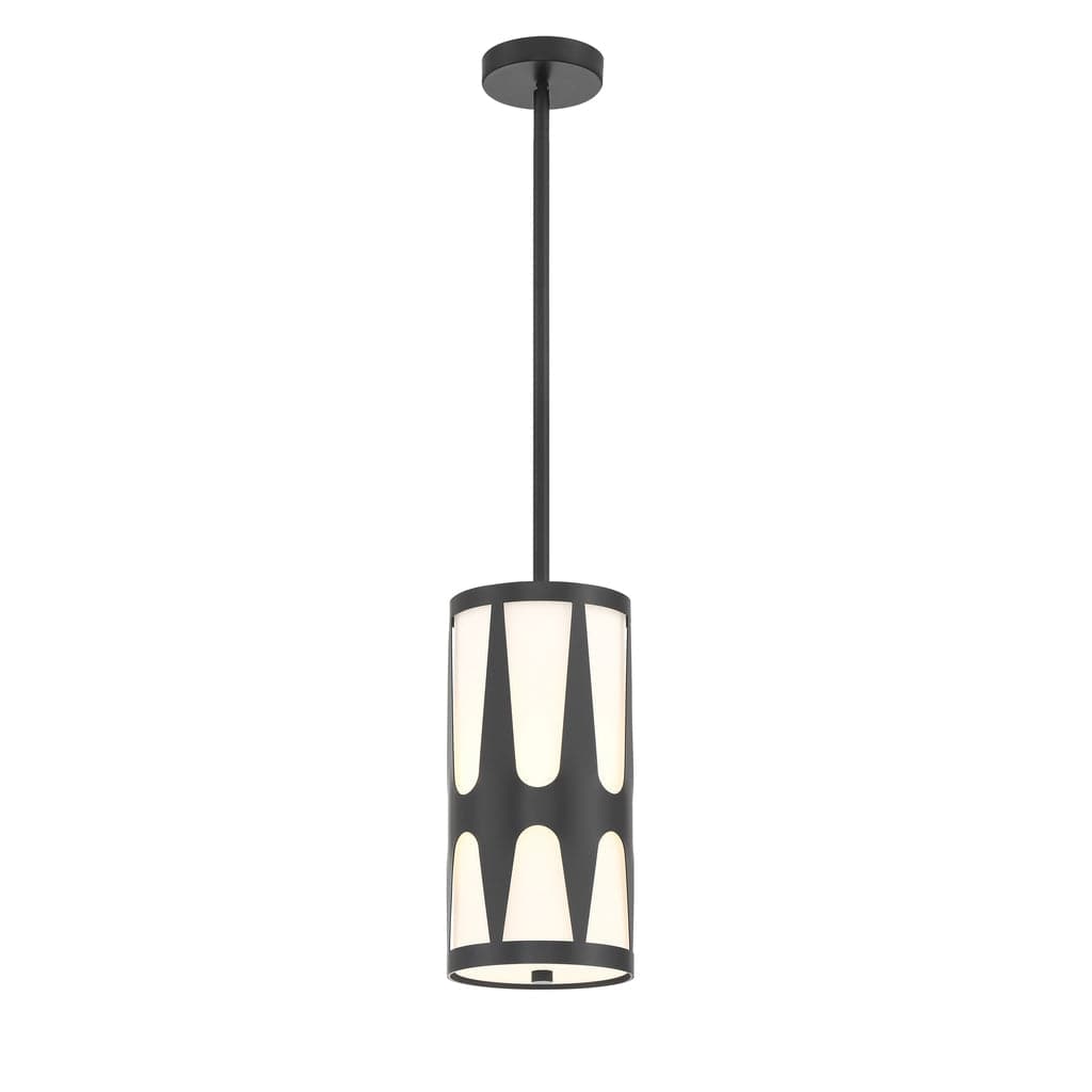 Royston 1 Light Pendant-Crystorama Lighting Company-CRYSTO-ROY-801-BK-PendantsBlack-1-France and Son