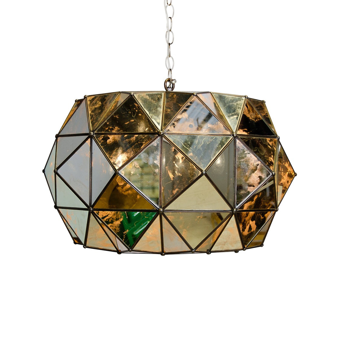 Rozz Tin And Antique Mirror Chandelier