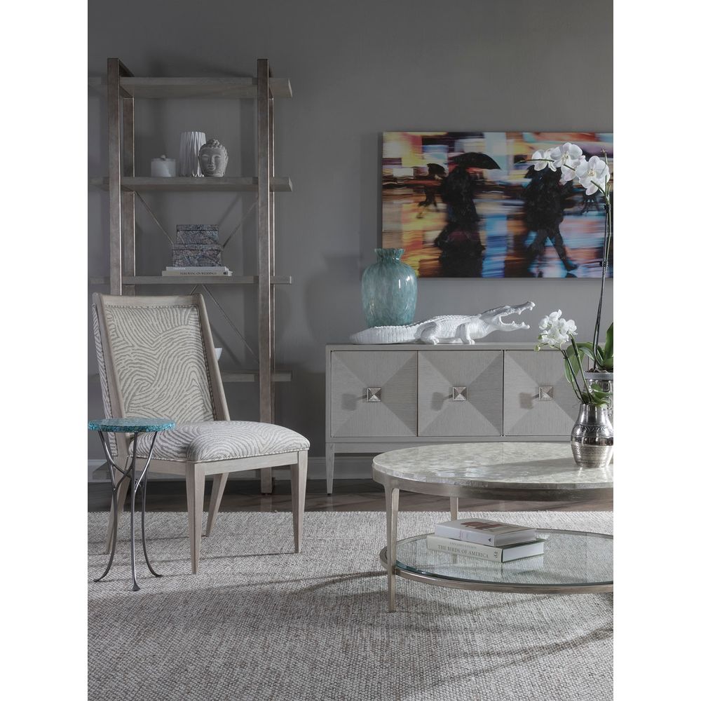 Logan Convertible Long Media Console/Buffet - Antiqued White