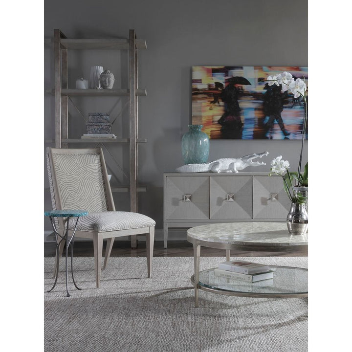 Logan Convertible Long Media Console/Buffet - Antiqued White