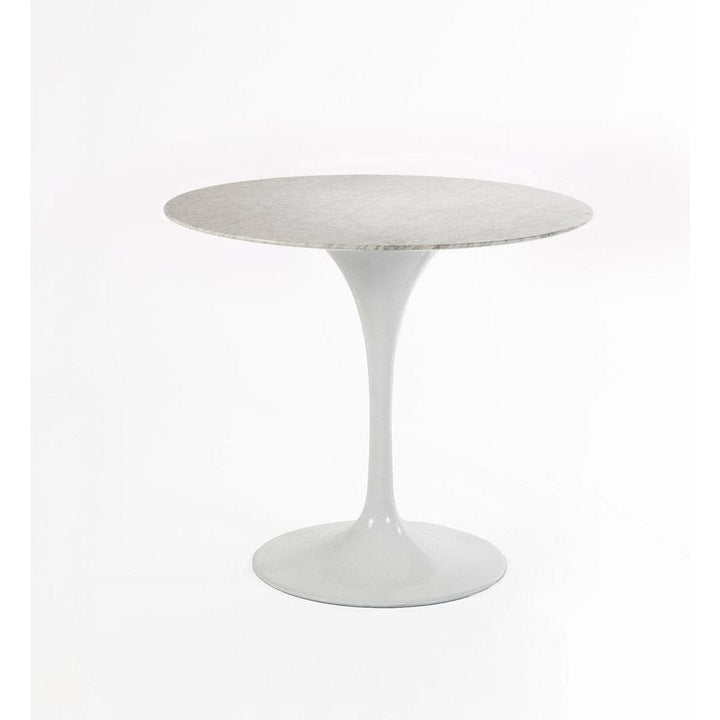 Carrara Marble Pedestal Tulip Dining Table - Round-France & Son-RT335R30WHT-Dining Tables30" Diameter-4-France and Son