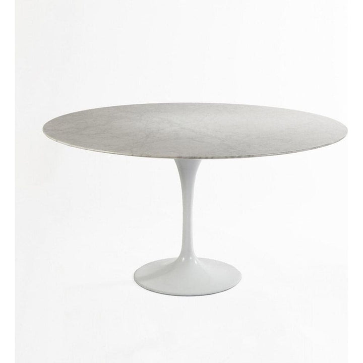 Carrara Marble Pedestal Tulip Dining Table - Round-France & Son-RT335R30WHT-Dining Tables30" Diameter-1-France and Son