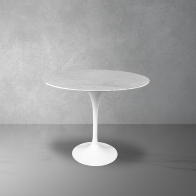Carrara Marble Tulip Side Table - 20"-France & Son-RT335SWHITE-Side Tables-1-France and Son
