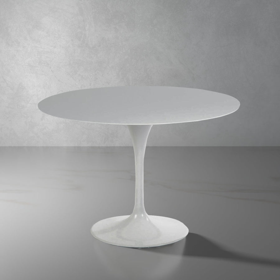 Quartz Pedestal Tulip Dining Table - Round-France & Son-RTQR36WHT-Dining Tables36" Diameter-1-France and Son