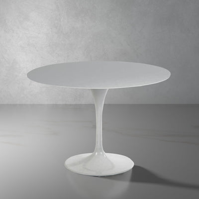 Quartz Pedestal Tulip Dining Table - Round-France & Son-RTQR36WHT-Dining Tables36" Diameter-1-France and Son