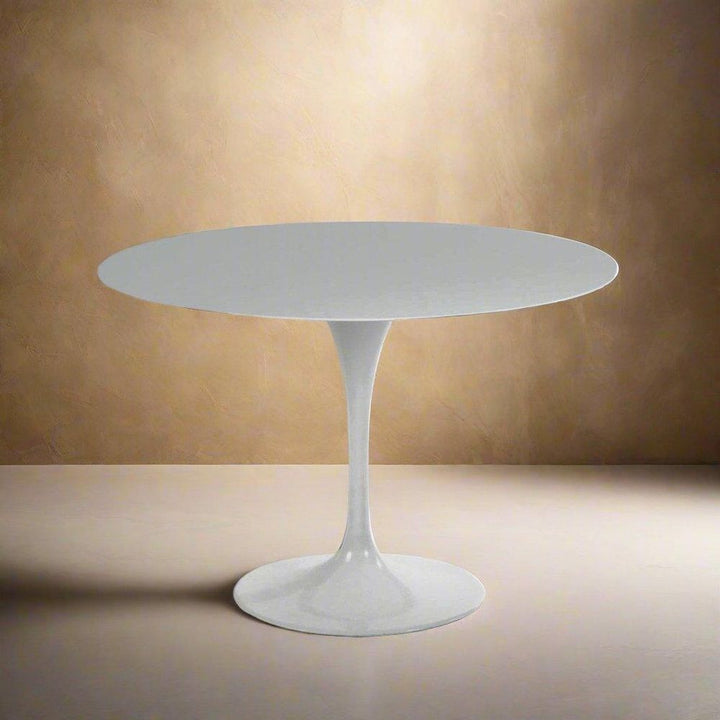 Quartz Pedestal Tulip Dining Table - Round-France & Son-RTQR36WHT-Dining Tables36" Diameter-1-France and Son
