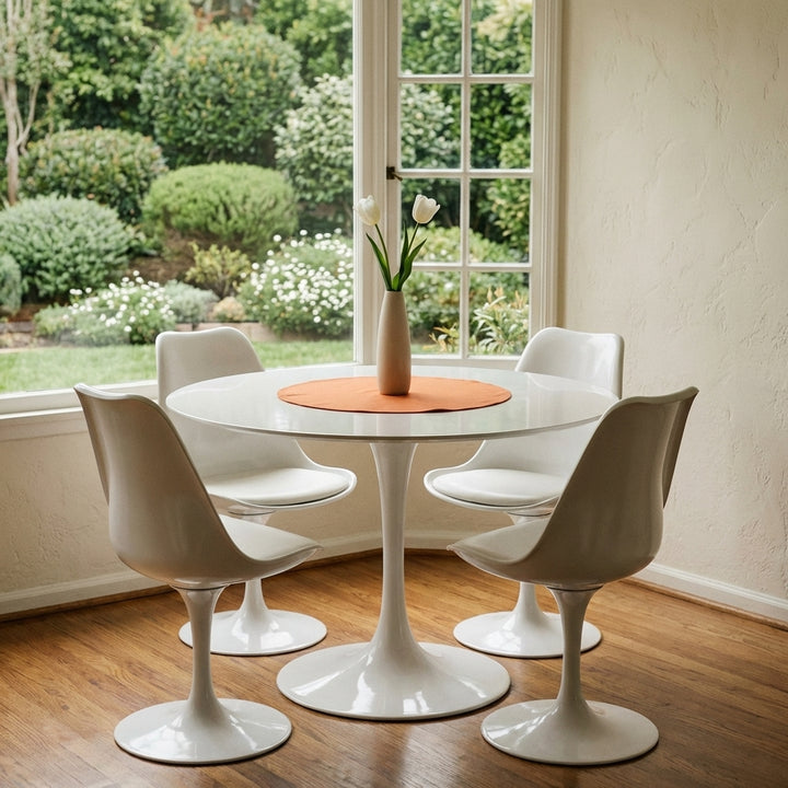 Quartz Pedestal Tulip Dining Table - Round