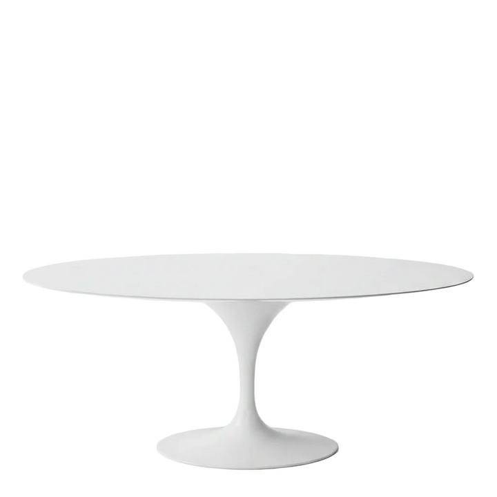 Quartz Pedestal Tulip Dining Table - Oval