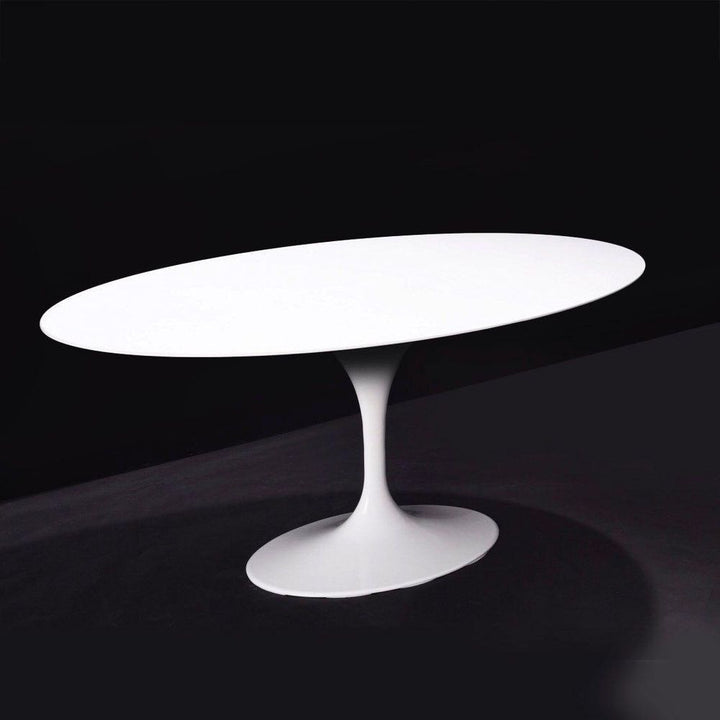 Quartz Pedestal Tulip Dining Table - Oval - Rental Price/Week