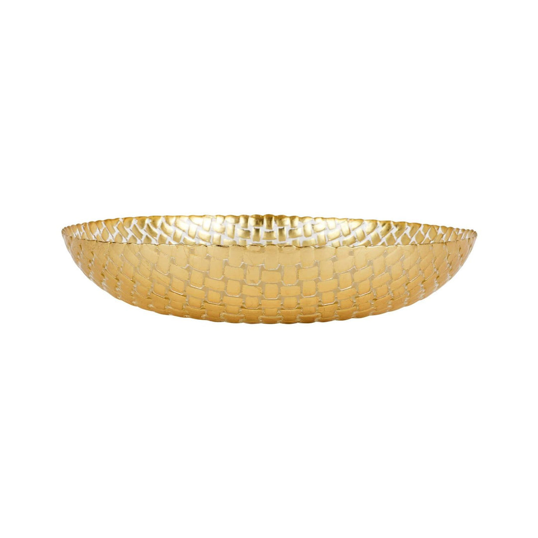 Rufolo Glass Basketweave Shallow Bowl