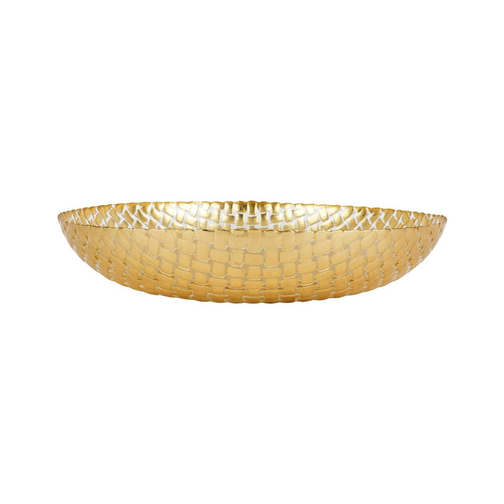 Rufolo Glass Basketweave Shallow Bowl - Default Title