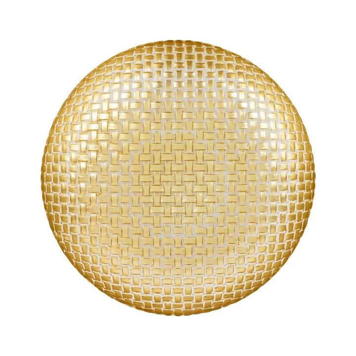 Rufolo Glass Basketweave Shallow Bowl
