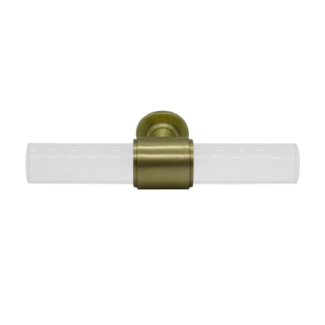 Rutherford - Acrylic Pole Handle With Antique Brass Detail