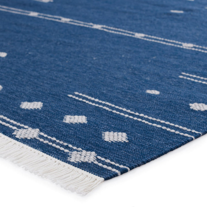 Jaipur Living Calli Indoor/ Outdoor Geometric Blue/ White Area Rug (8'10"X11'9")