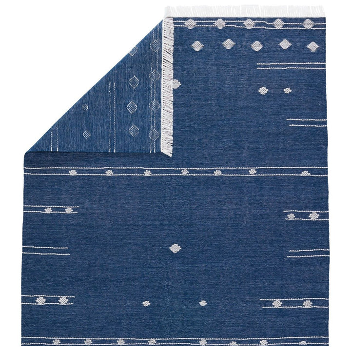 Jaipur Living Calli Indoor/ Outdoor Geometric Blue/ White Area Rug (8'10"X11'9")