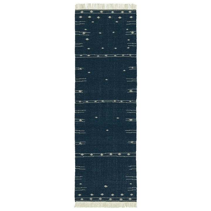 Jaipur Living Calli Indoor/ Outdoor Geometric Blue/ White Area Rug (7'6"X9'6")