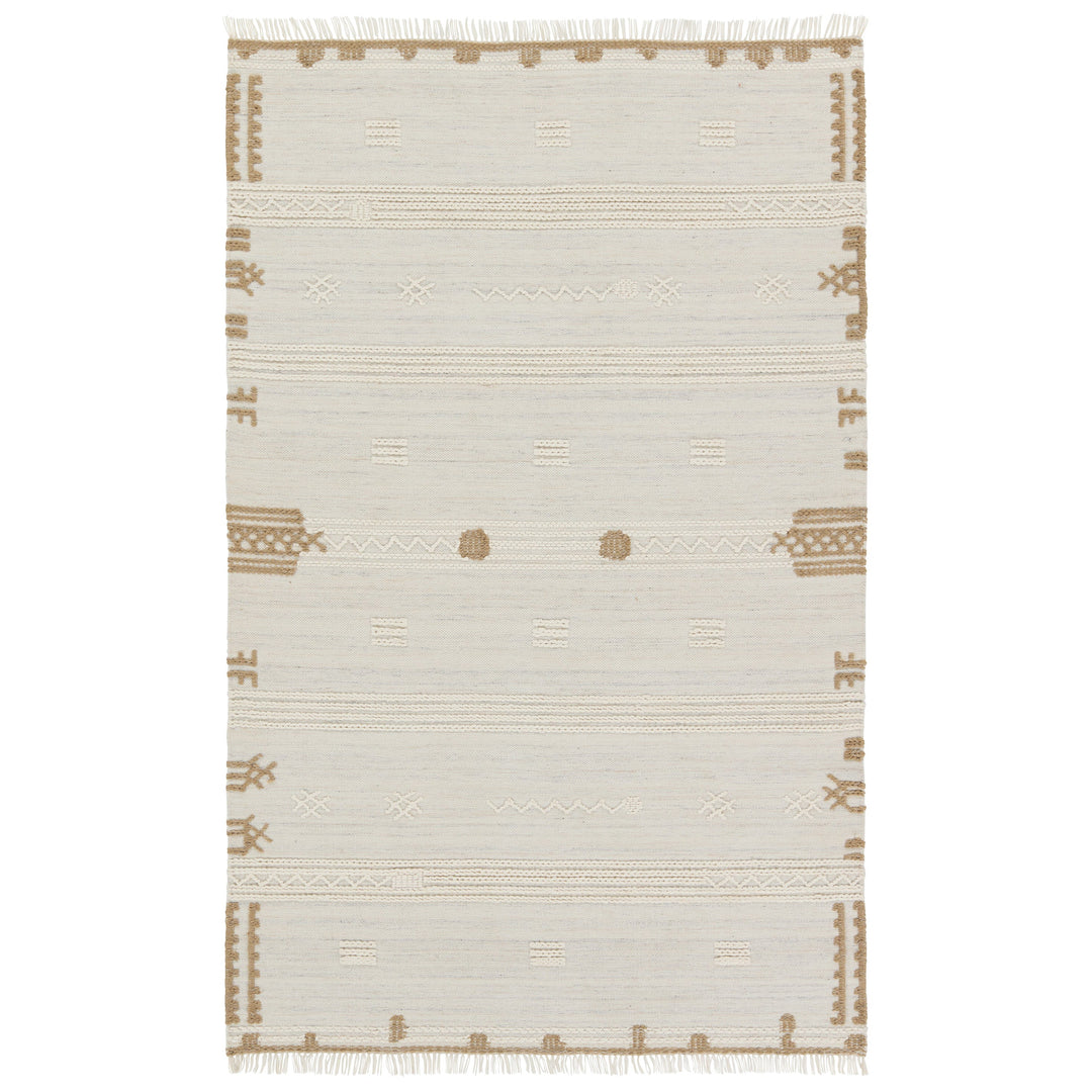 Jaipur Living Noble Handmade Indoor/Outdoor Tribal Ivory/ Brown Area Rug (7'6"X9'6")