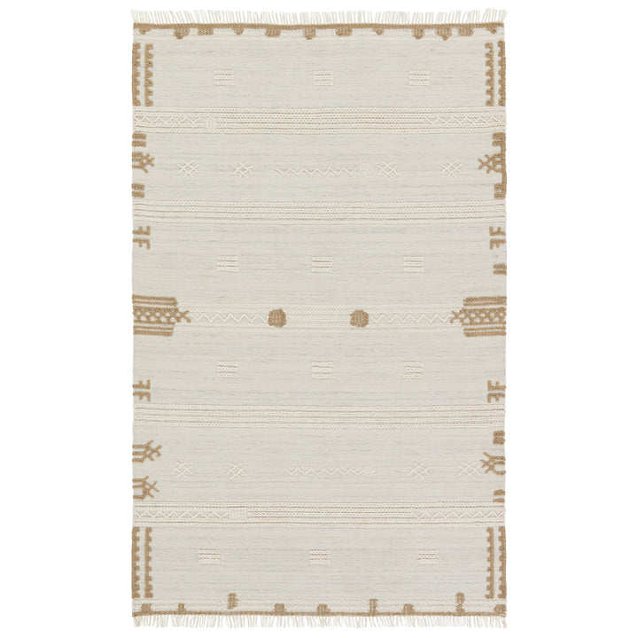 Jaipur Living Noble Handmade Indoor/Outdoor Tribal Ivory/ Brown Area Rug (7'6"X9'6")