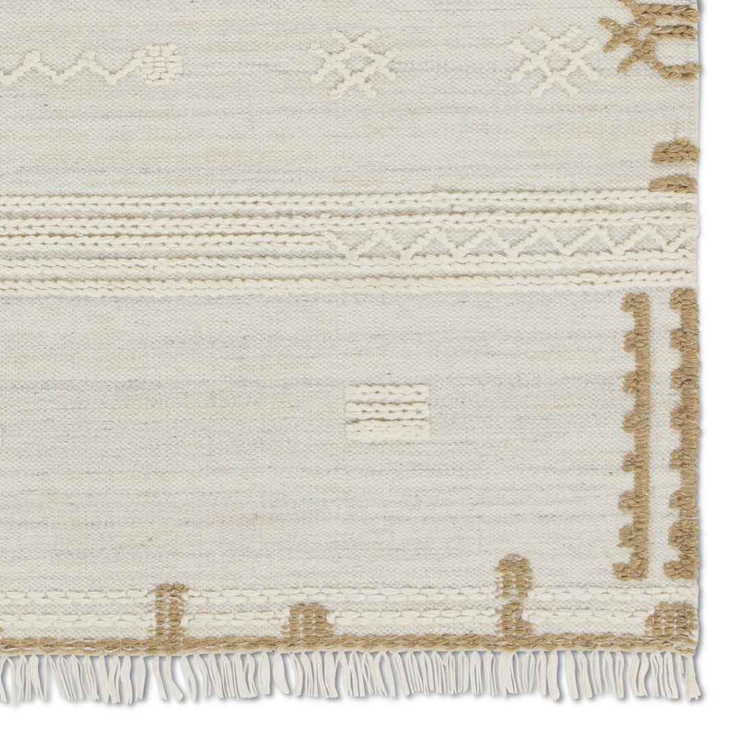 Jaipur Living Noble Handmade Indoor/Outdoor Tribal Ivory/ Brown Area Rug (7'6"X9'6")