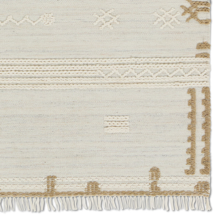 Jaipur Living Noble Handmade Indoor/Outdoor Tribal Ivory/ Brown Area Rug (7'6"X9'6")