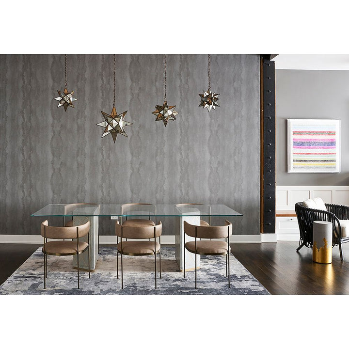 Pendants Ams - 15" Medium Antique Mirror Star Chandelier