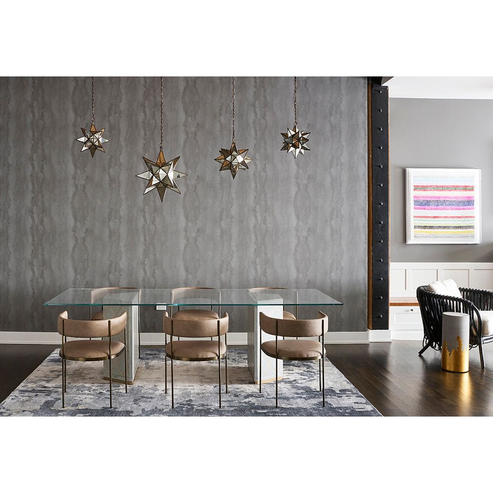 Pendants Ams - 20" Large Antique Mirror Star Pendant