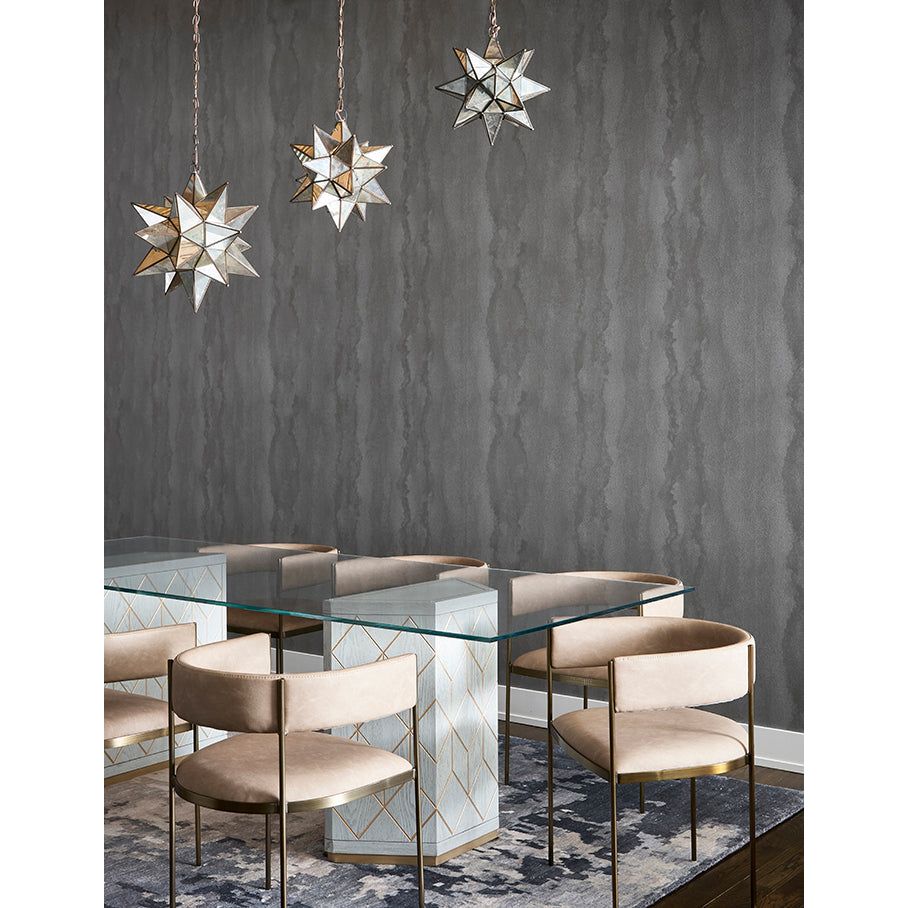 Pendants Ams - 20" Large Antique Mirror Star Pendant