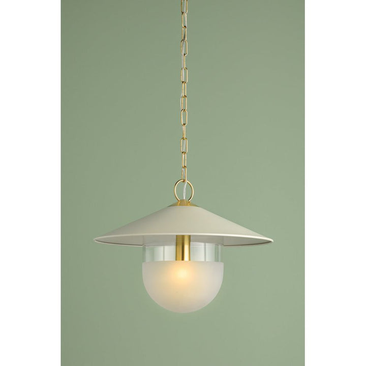 Ressi Pendant-Aged Brass/Soft Cream